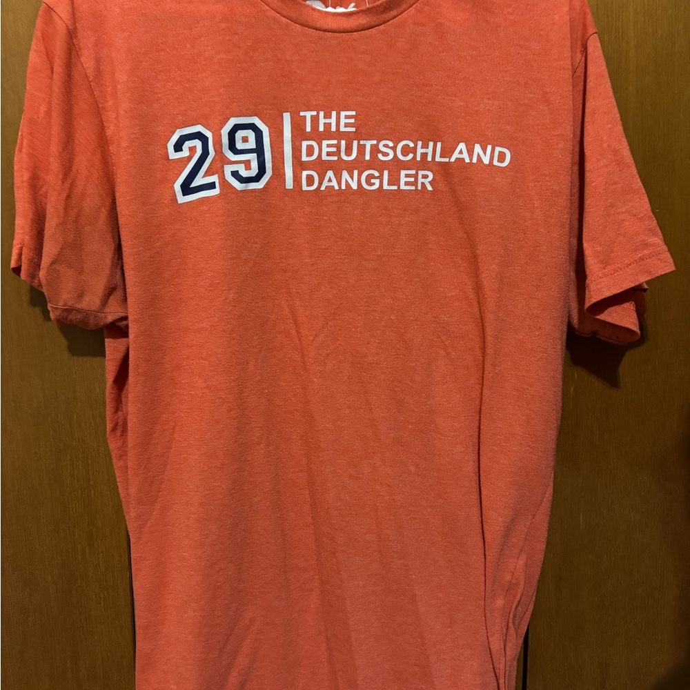 Deutschland Dangler Men's Graphic Orange T-Shirt